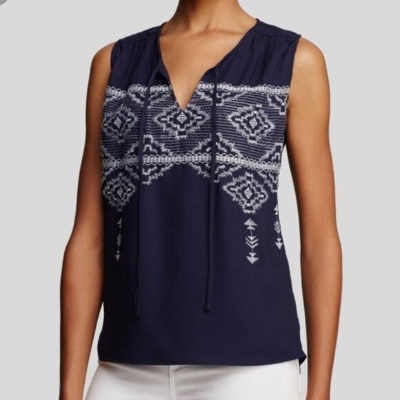 KUT FROM THE KLOTH Embroidered Boho Sleeveless Top - Picture 1 of 6